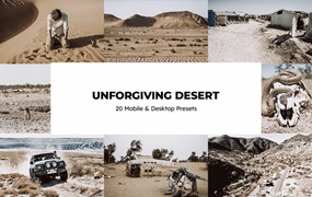 无情沙漠干燥荒凉摄影后期Lightroom预设及电影调色LUT预设
