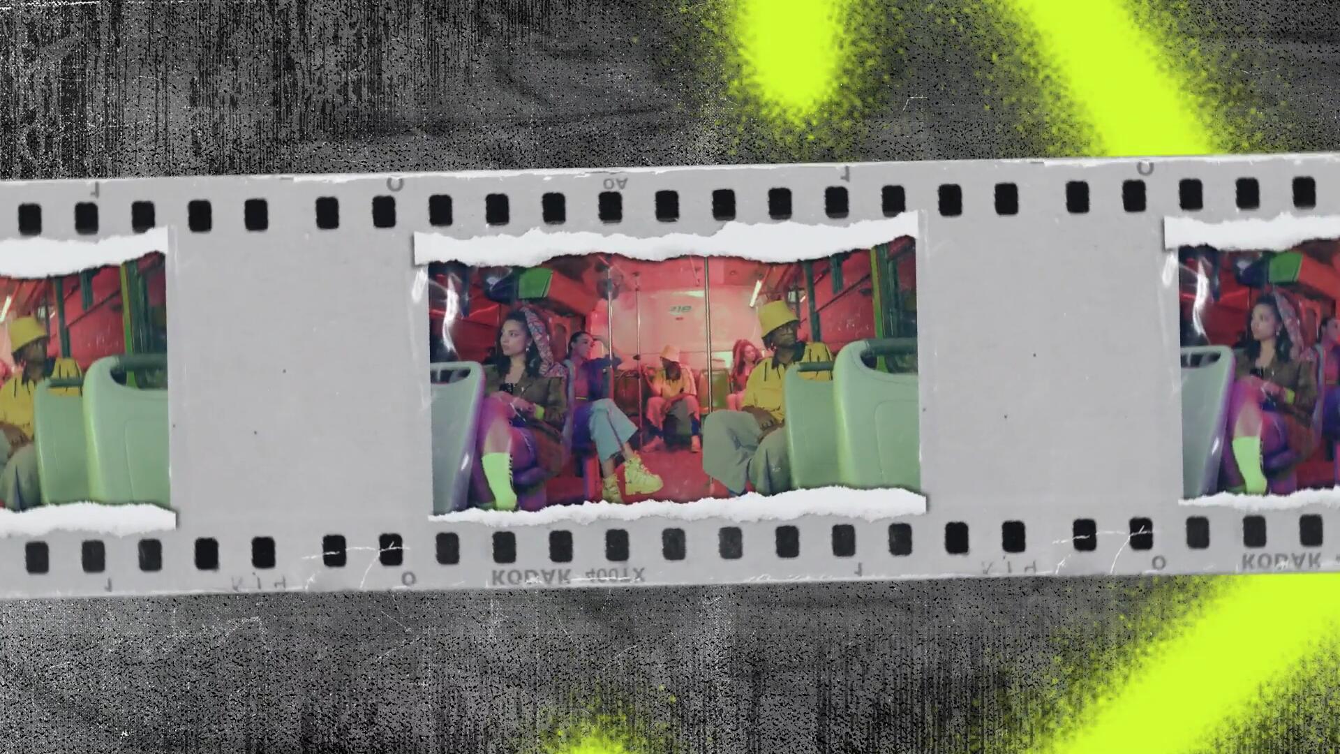 AE模板：37种嘻哈音乐视频电影帧剪切失真毛刺撕纸转场过渡包 . 第2张