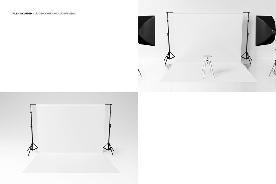 摄影工作室影棚样机 Wall+fLoor 墙面+地面摄影背景PSD模型集 样机素材 第6张