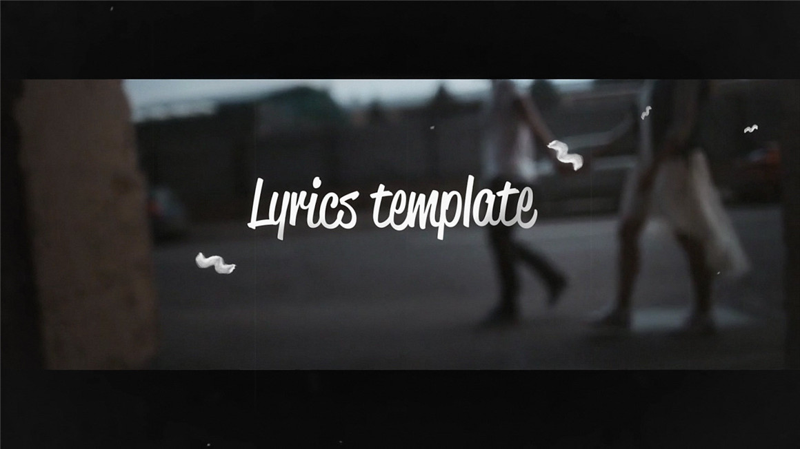 AE/PR模板：创意爱恋文字歌词排版展示幻灯片 Videohive Lyrics Template . 第3张