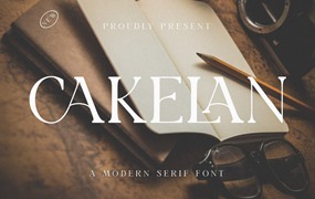 Cakelan现代英文衬线字体