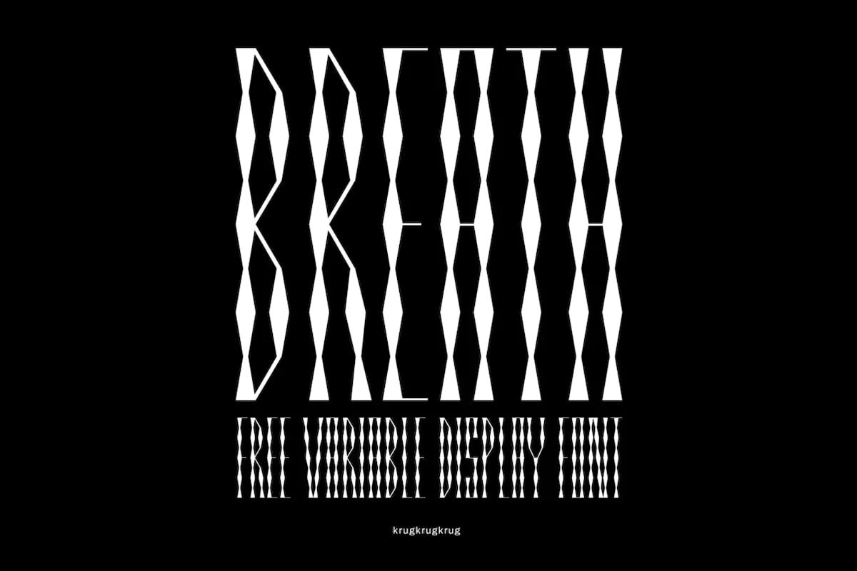Breath抽象英文装饰字体 设计素材 第1张