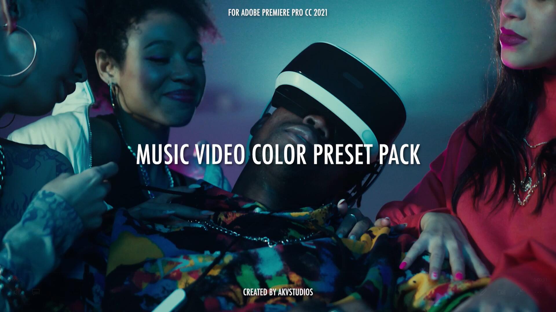 AKV 嘻哈说唱风格全息霓虹光谱红外热成像效果LUT+PR预设 Music Video Color Pack 插件预设 第2张