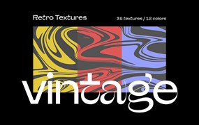 36款70年代复古怀旧水墨油漆抽象艺术背景图片设计素材套装 Smudged Vintage Textures Pack