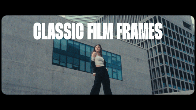 复古电影美学胶片帧镜头方形圆角边框遮罩颗粒PNG视频叠加层 Classic Film Frames . 第2张