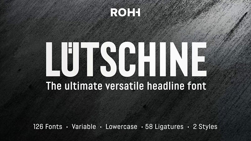 Lütschine高端定制无衬线英文字体完整版 设计素材 第1张