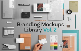高质量烫金品牌PSD模型库卷PSD样机库 Branding Mockups Library Vol. 2