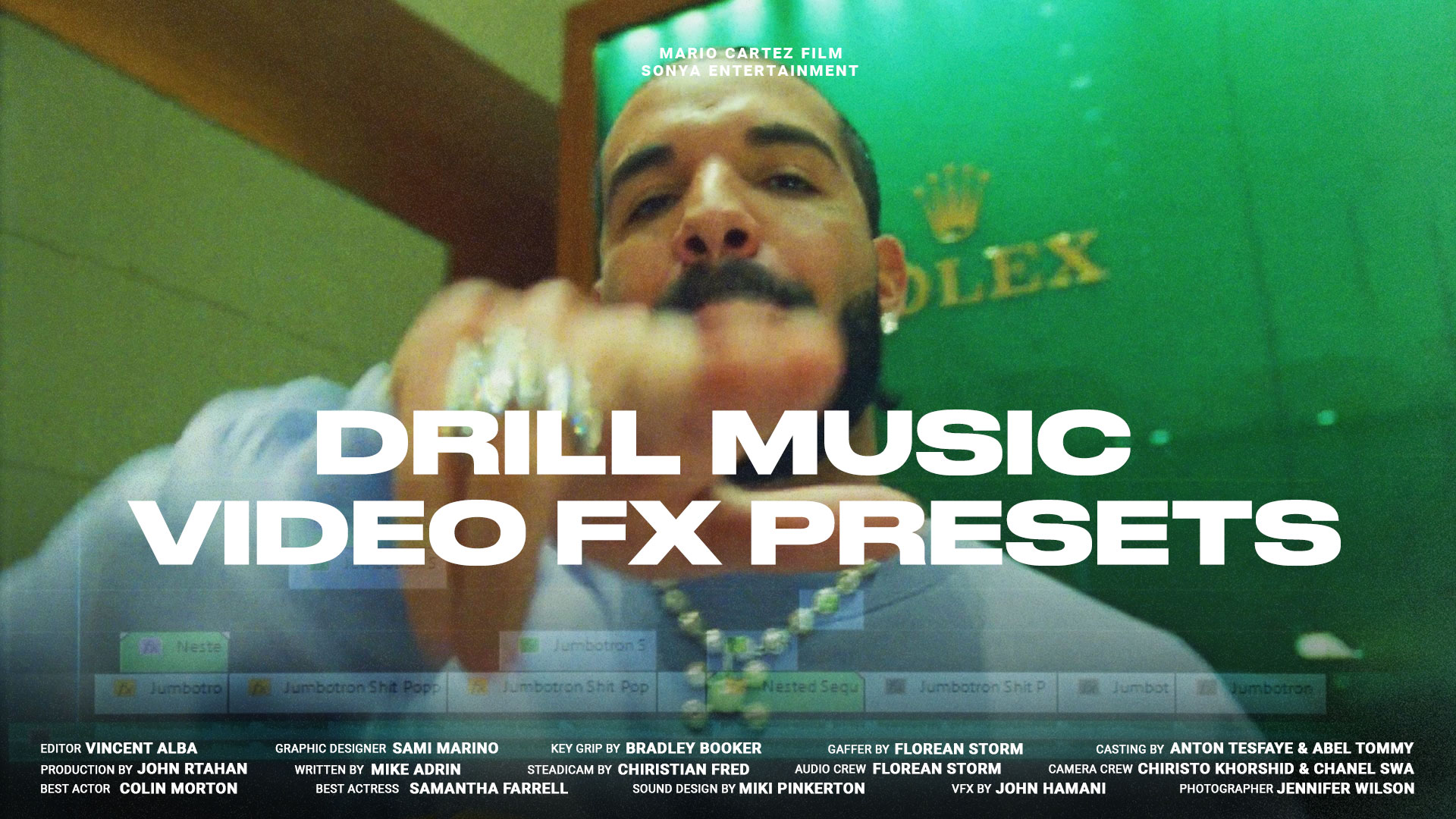 AKV Studios 嘻哈说唱风格闪光打孔闪烁摇晃缩放音乐MV转场预设包 Drill Music Video FX Presets 插件预设 第1张