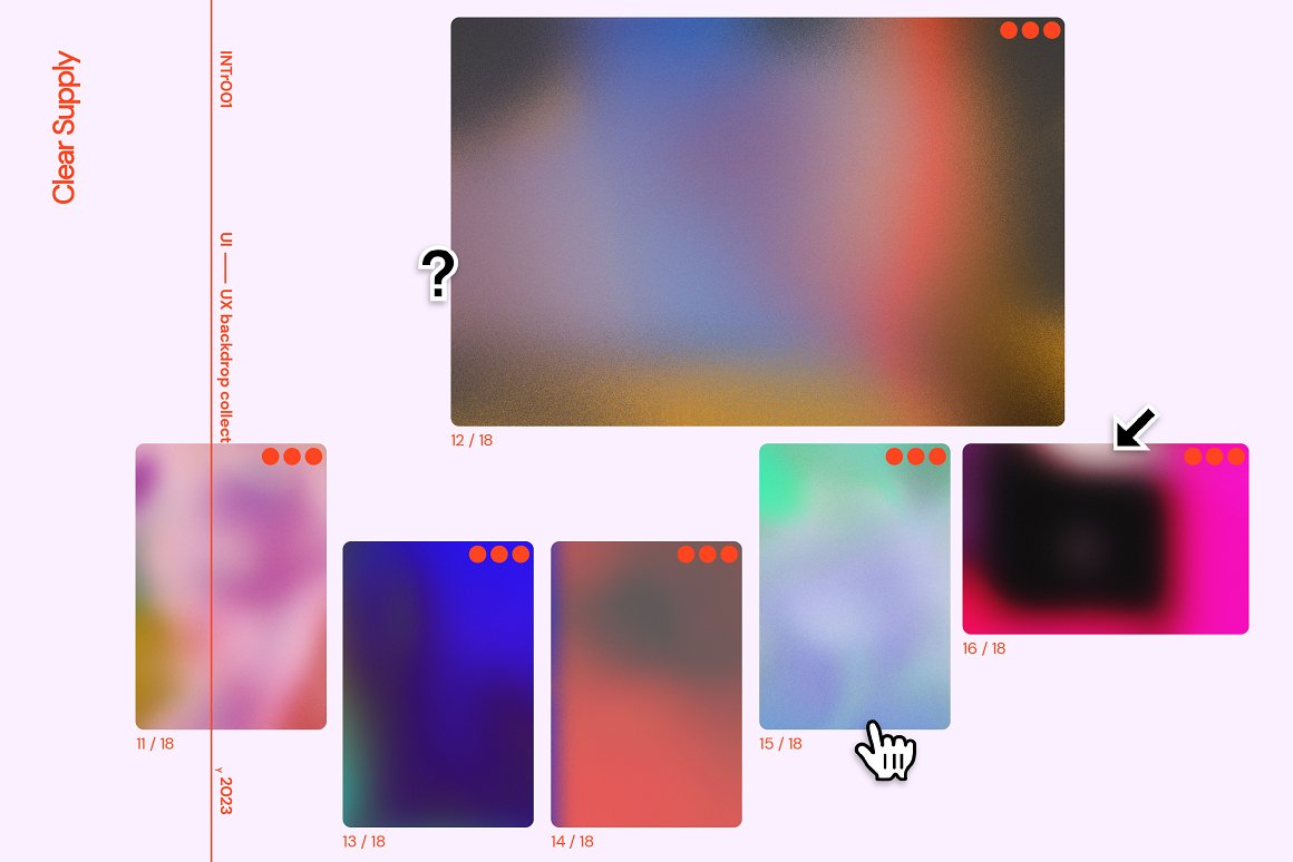 18款极简现代抽象艺术弥散光渐变UI网站海报设计屏幕壁纸背景桌面图片设计套装 INTr001 . 第8张