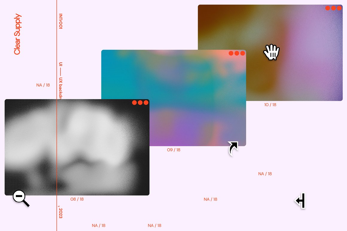18款极简现代抽象艺术弥散光渐变UI网站海报设计屏幕壁纸背景桌面图片设计套装 INTr001 . 第10张