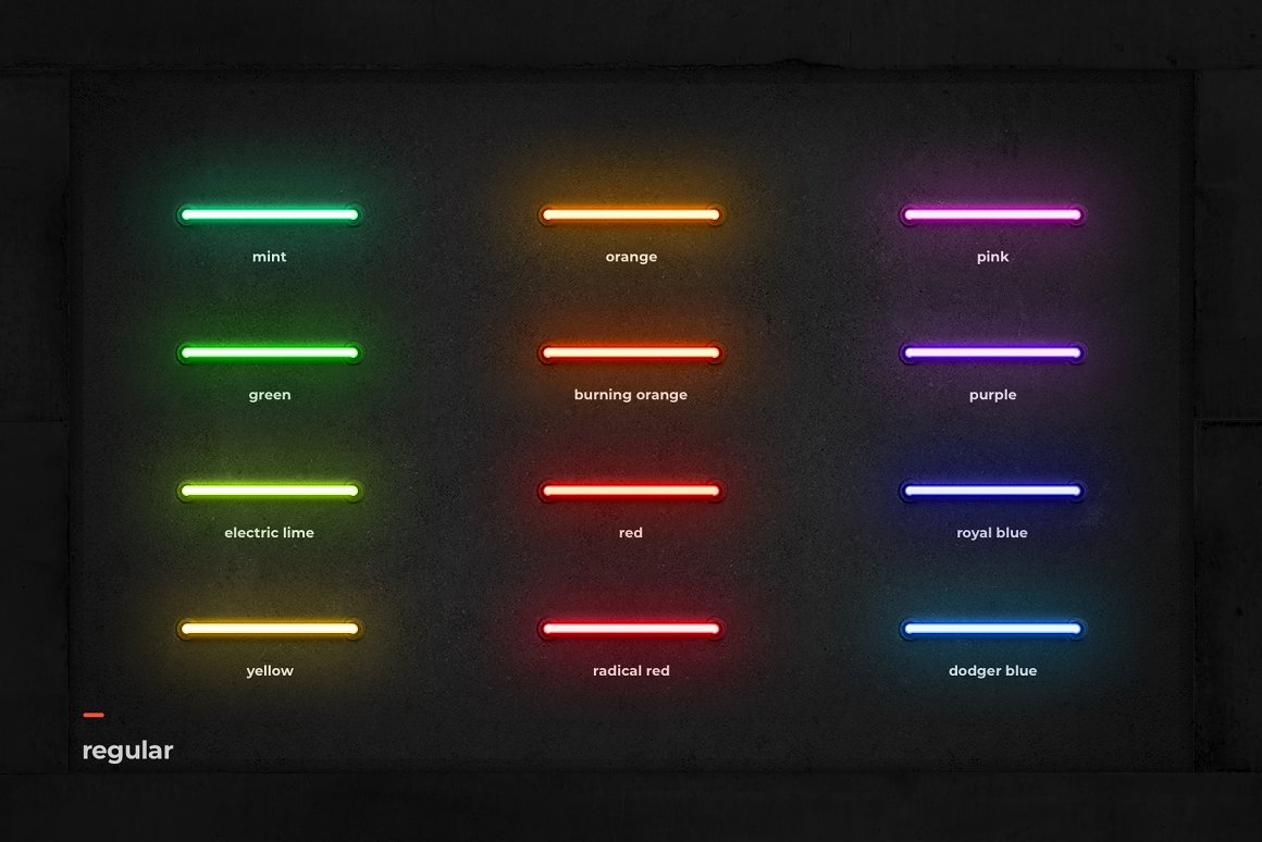 赛博朋克逼真霓虹灯字体样式线缆灯管元素场景背景PSD样机模板包 neon-sign-kit 样机素材 第17张