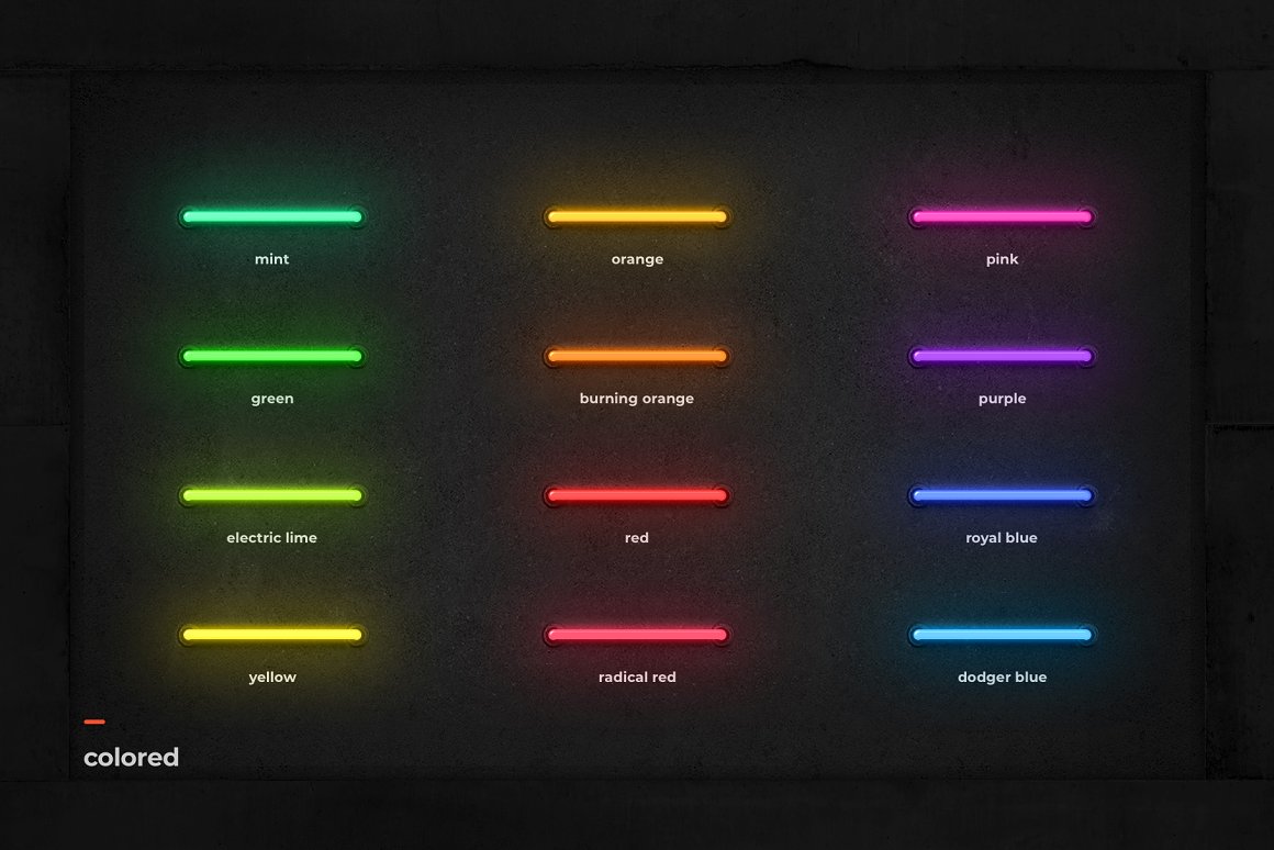 赛博朋克逼真霓虹灯字体样式线缆灯管元素场景背景PSD样机模板包 neon-sign-kit 样机素材 第20张