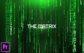 Premiere预设-黑客帝国科技感矩阵背景文字标题展示 The Matrix – Cinematic Titles