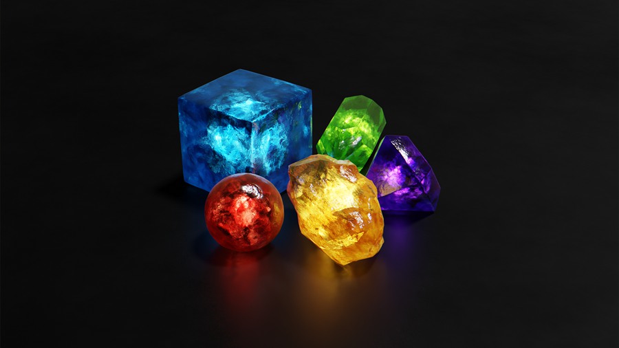 Blender预设-发光能量宝石材质着色器 Glowing Magical Energy Gemstone 插件预设 第2张