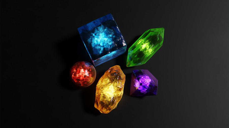 Blender预设-发光能量宝石材质着色器 Glowing Magical Energy Gemstone 插件预设 第3张