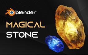 Blender预设-发光能量宝石材质着色器 Glowing Magical Energy Gemstone