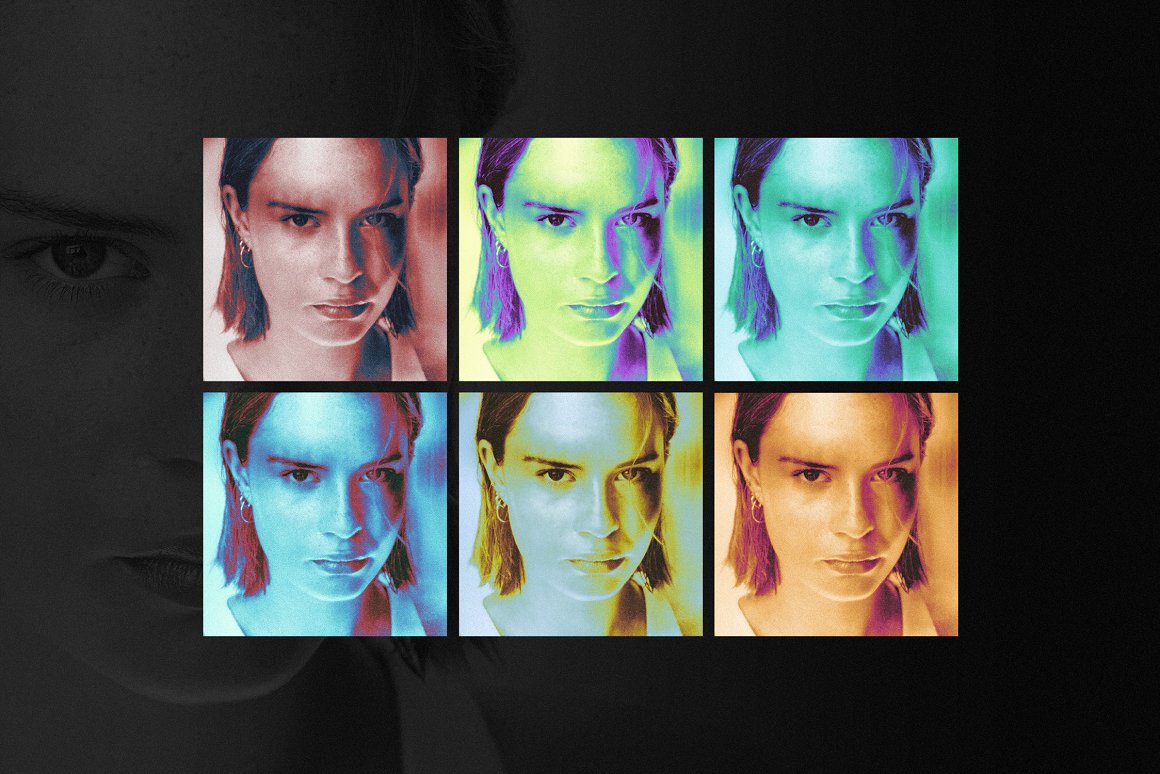未来迷幻失真模糊噪点颗粒纹理效果照片图像修图PS特效样机模板 Aura Blur Effect for Posters . 第2张