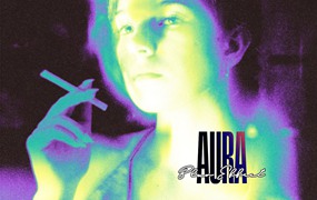 未来迷幻失真模糊噪点颗粒纹理效果照片图像修图PS特效样机模板 Aura Blur Effect for Posters