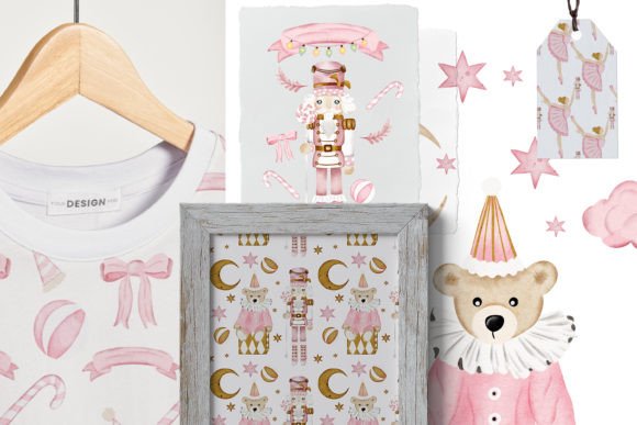 10款圣诞节粉色糖果风格高品质JPG/PNG图案 图片素材 第6张