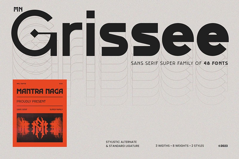 MN Grissee无衬线英文字体完整版 设计素材 第1张