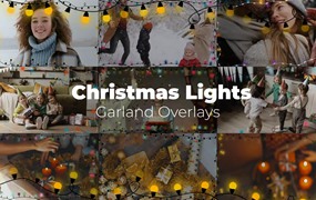 达芬奇预设：5种圣诞节氛围花环边框镶边灯光预设包