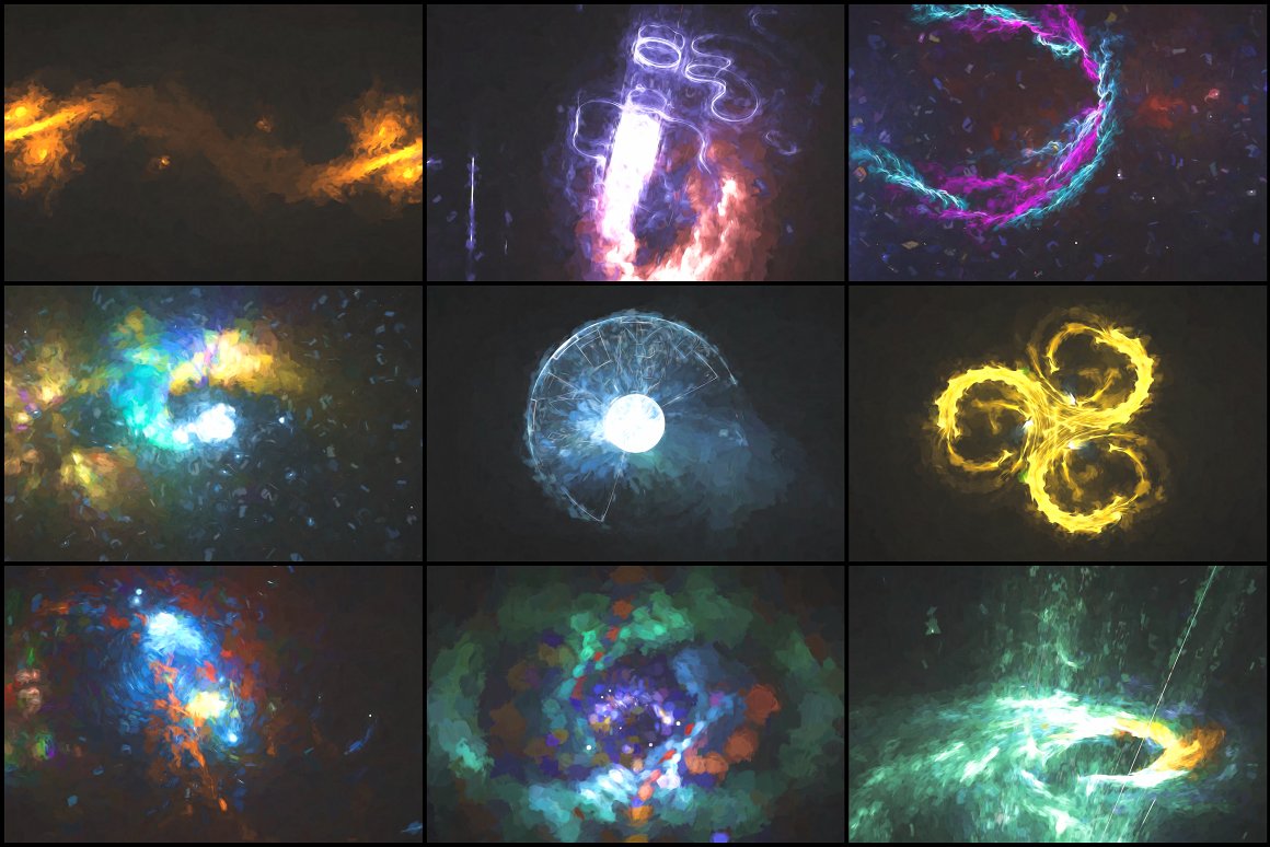 40种莫奈风格宇宙星云空间PNG高清背景 图片素材 第4张
