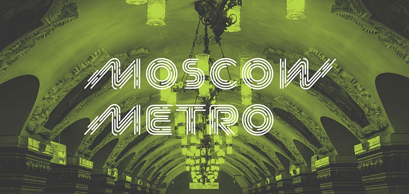 Moscow Metro动感线条英文字体，免费可商用 设计素材 第1张