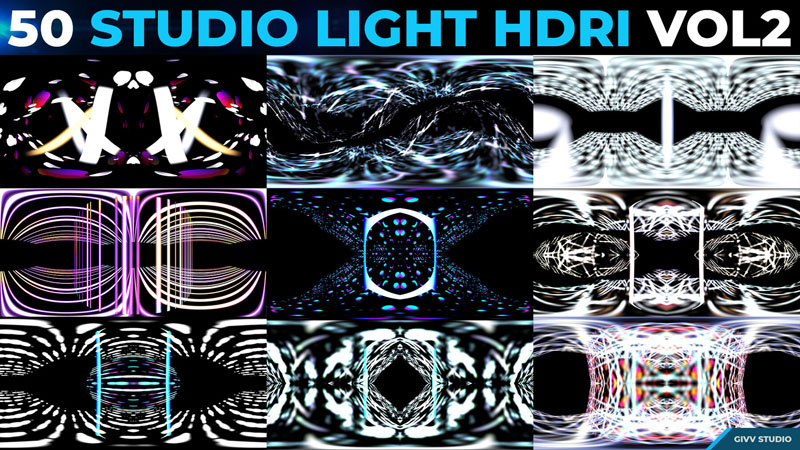 50款演播室五颜六色灯光HDRI贴图素材 图片素材 第2张