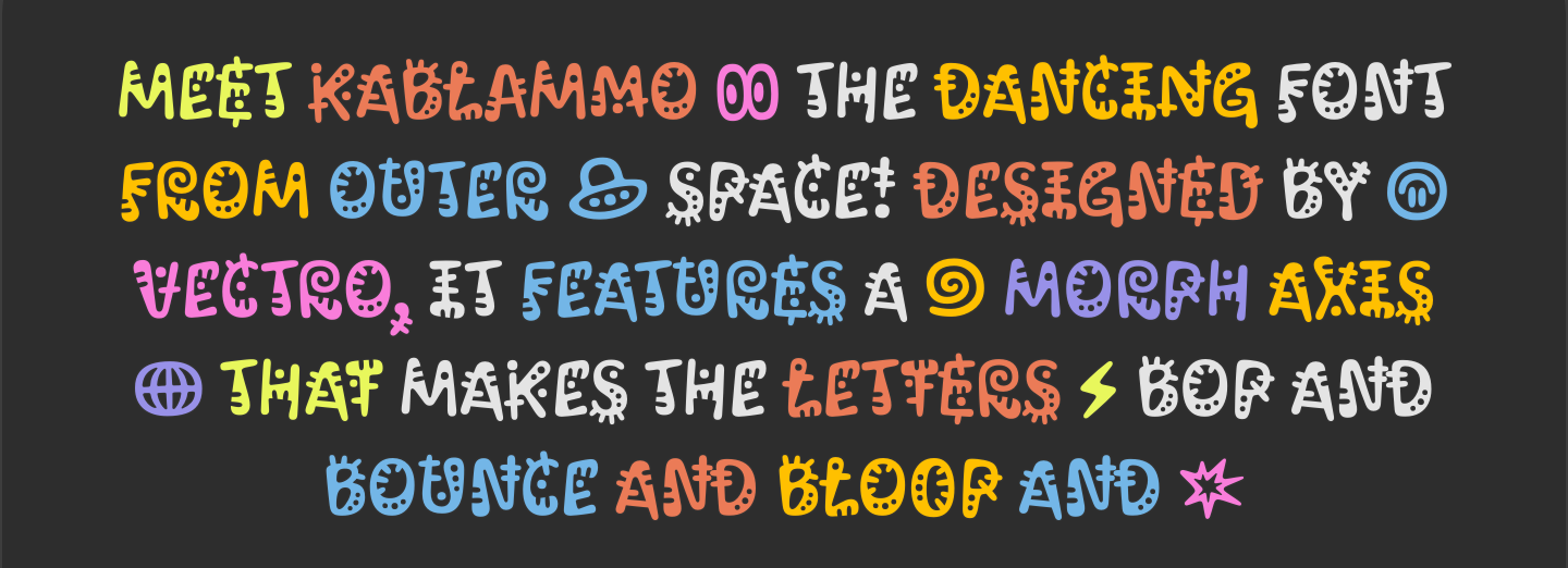 Kablammo孟菲斯风格英文字体，免费可商用 设计素材 第4张