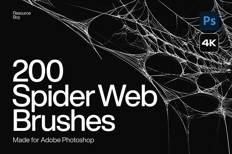 200+高清蜘蛛网Photoshop笔刷 笔刷资源 第1张