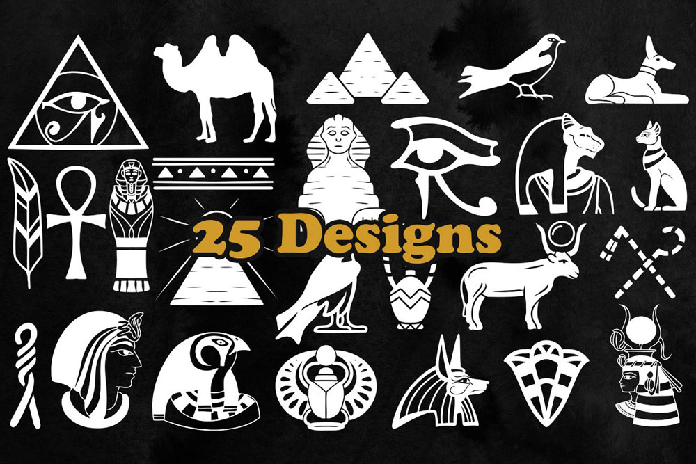 25款古埃及图案和符号Photoshop笔刷 笔刷资源 第3张