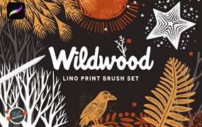 70+Wildwood森林自然元素AI/EPS矢量笔刷