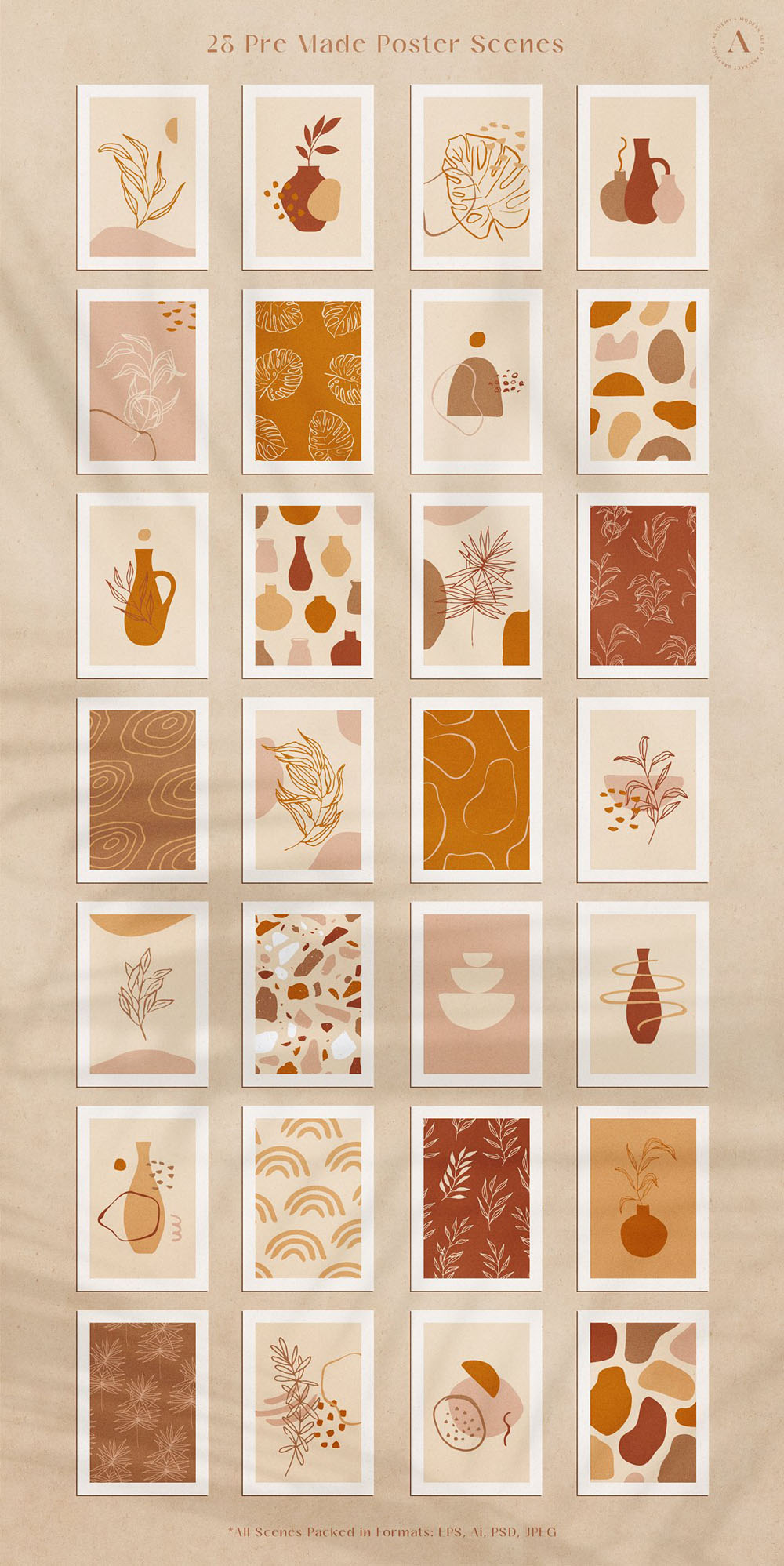 218+植物花瓶等现代抽象图案PSD/AI/EPS素材 图片素材 第10张