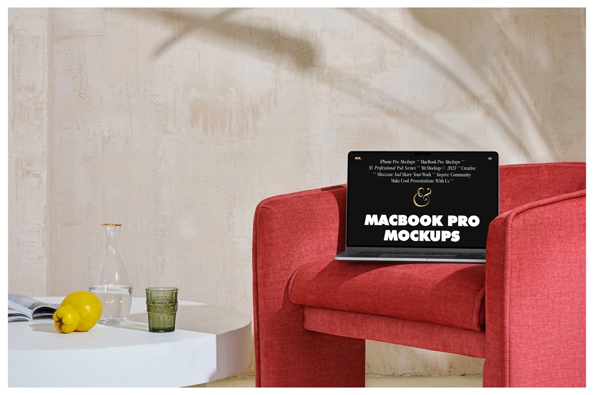 35款高级苹果iPhone 15 Pro手机MacBook笔记本电脑屏幕演示PSD样机模板 Device Mockups – iPhone and MacBook . 第9张