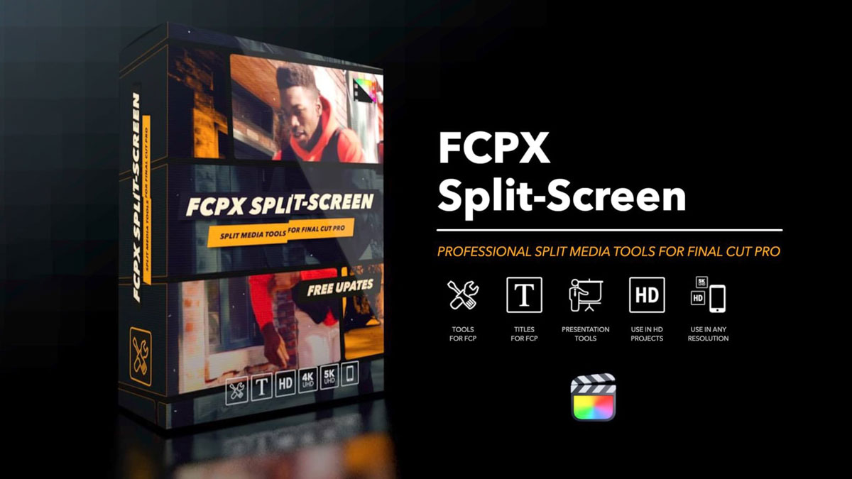 FCPX插件：600多个创意笔刷漫画多风格画面分屏布局拆分效果预设合集 FCPX Split-Screen . 第1张
