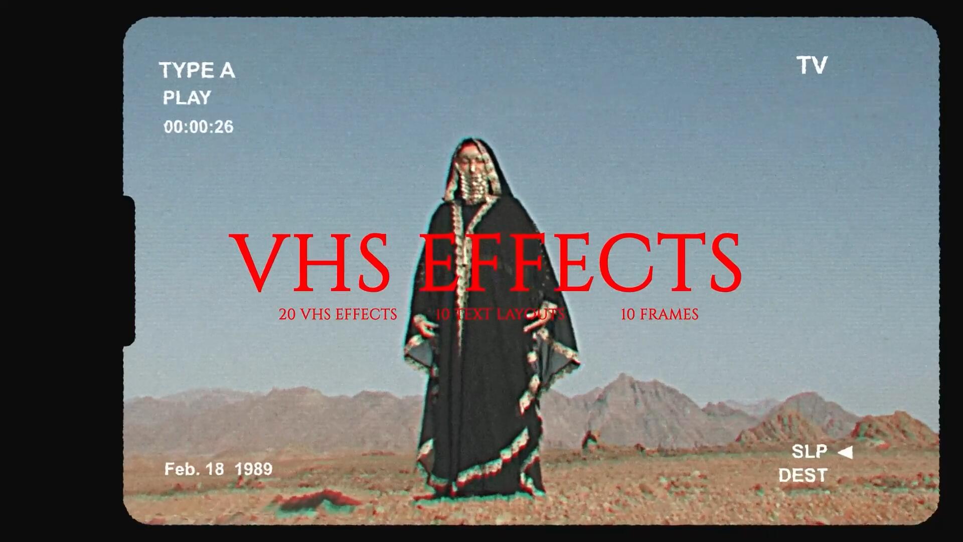 达芬奇预设：真实复古怀旧氛围磁带VHS颗粒纹理特效素材 VHS Effects . 第1张
