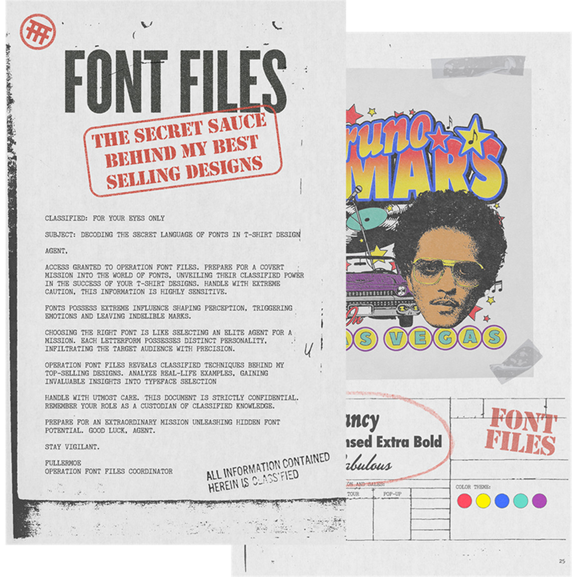 FULLERMOE 潮流复古封面标题文本服装设计图形字体布局说明PDF Font Files . 第2张