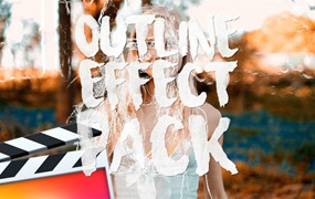 FCPX插件：7种霓虹灯色轮廓发光色偏频闪效果插件 Ryan Nangle – Outline Effect Pack