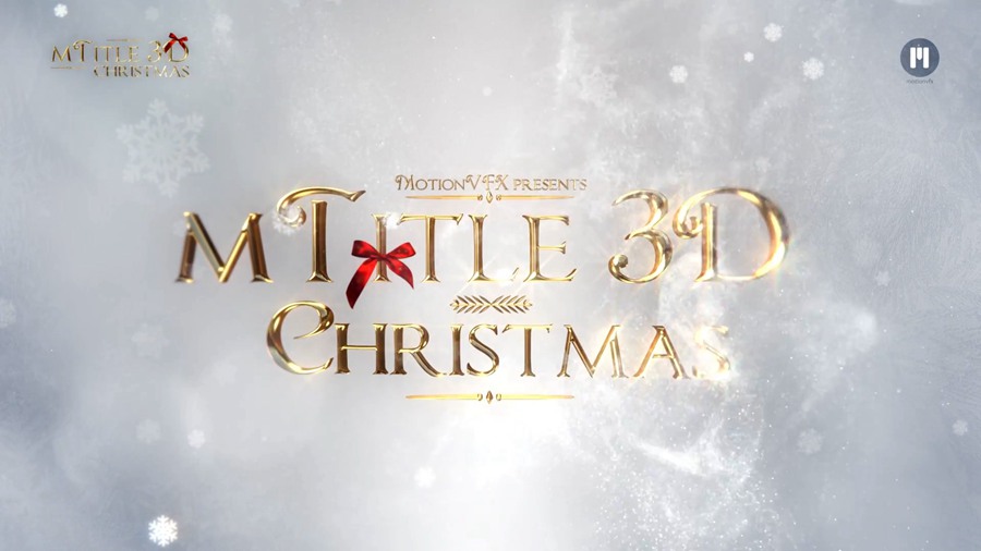 FCPX插件：15个圣诞节日主题3D三维文字标题动画预设 MotionVFX – mTitle 3D Christmas 插件预设 第2张