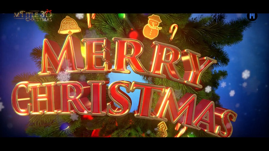 FCPX插件：15个圣诞节日主题3D三维文字标题动画预设 MotionVFX – mTitle 3D Christmas 插件预设 第11张