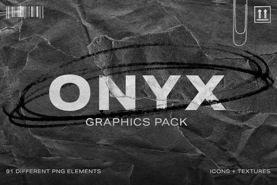 91款复古做旧工业风褶皱涂鸦线条撕纸纸片拼贴PNG免抠图片素材 Onyx Graphics Pack . 第1张