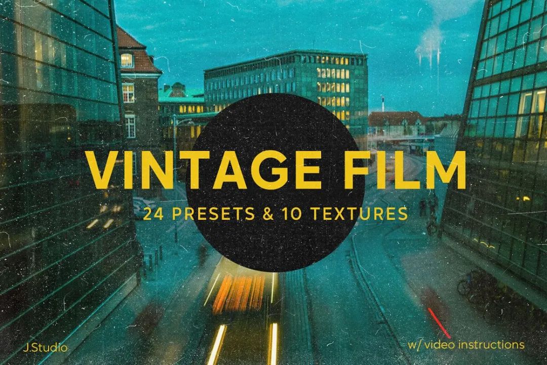 Vintage Film 34个复古胶卷电影灰尘划痕纹理包+Lightroom预设 插件预设 第1张