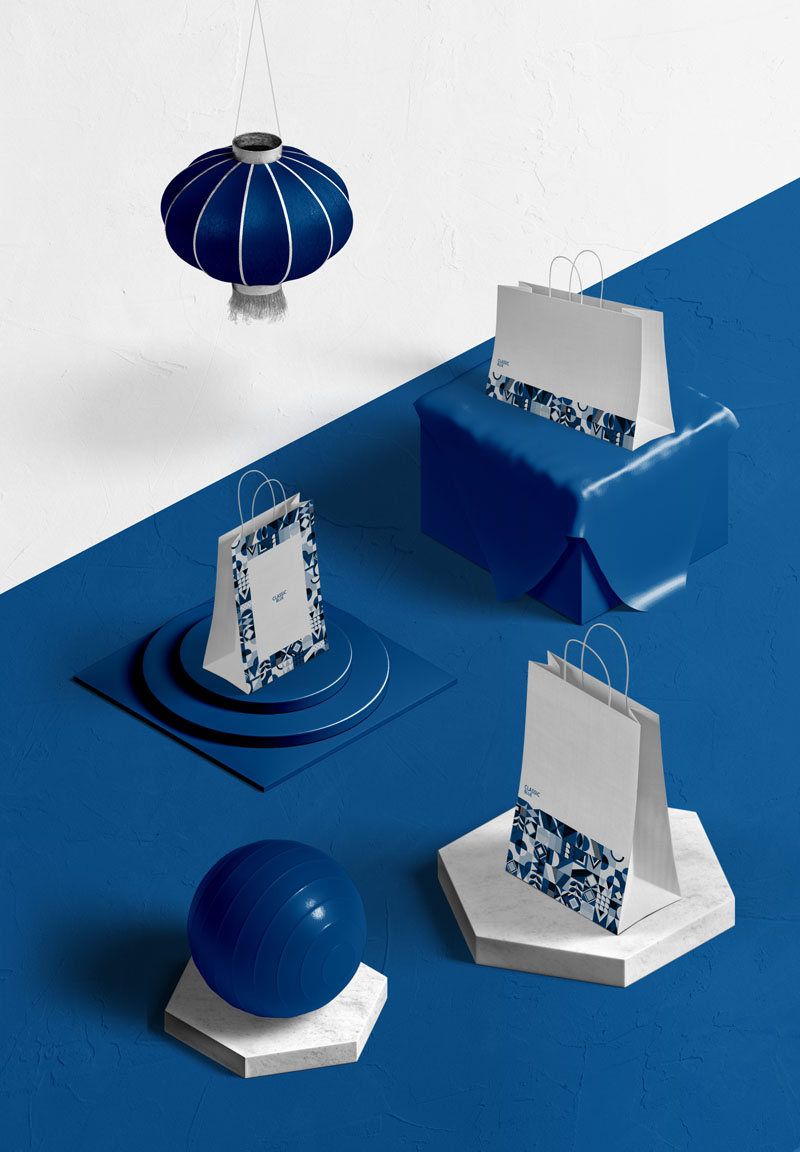 10款文创品牌科技展台效果瓷器耳机环保袋样机贴图PSD模型 样机素材 第7张