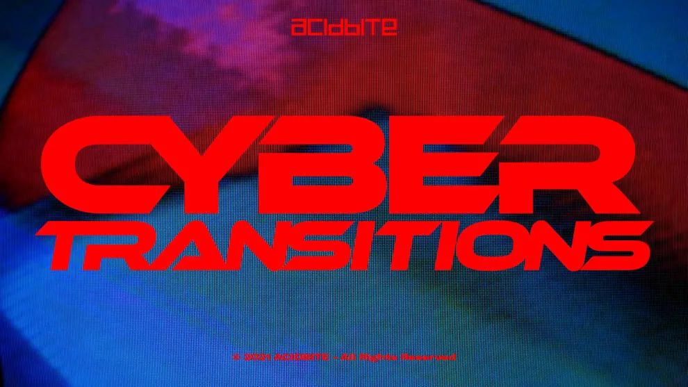 Acidbite 迷幻抽象视觉多彩网络过渡转场+音效素材 CYBER TRANSITIONS 影视音频 第1张