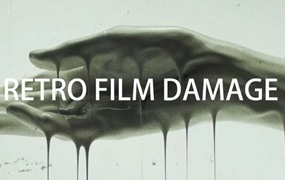 40个复古胶片污垢灰尘划痕垃圾真实的4K电影损坏音乐视频元素素材 RETRO FILM DAMAGE