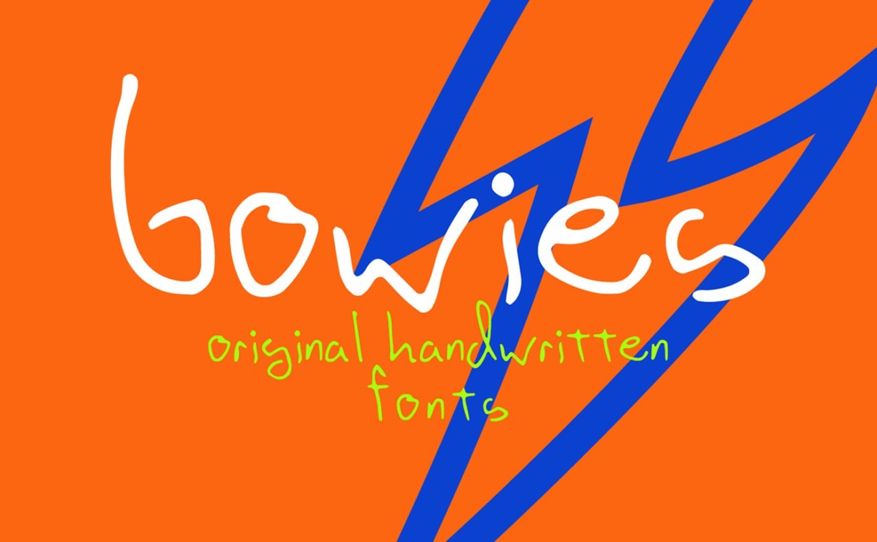 Bowies手写字迹英文字体 设计素材 第1张