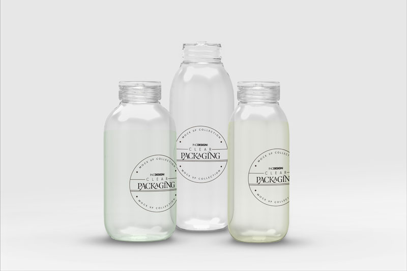 10款透明容器瓶子袋子饮料罐水瓶化妆品展示贴图样机PSD素材 样机素材 第2张