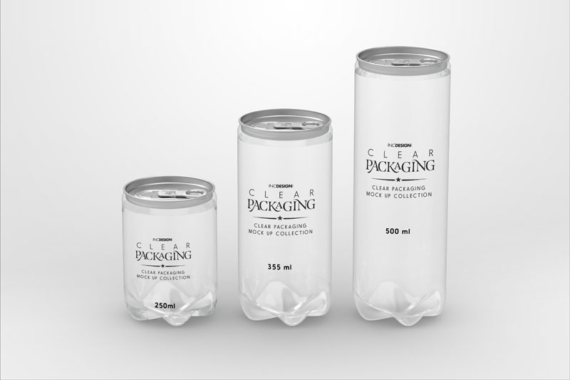 10款透明容器瓶子袋子饮料罐水瓶化妆品展示贴图样机PSD素材 样机素材 第8张