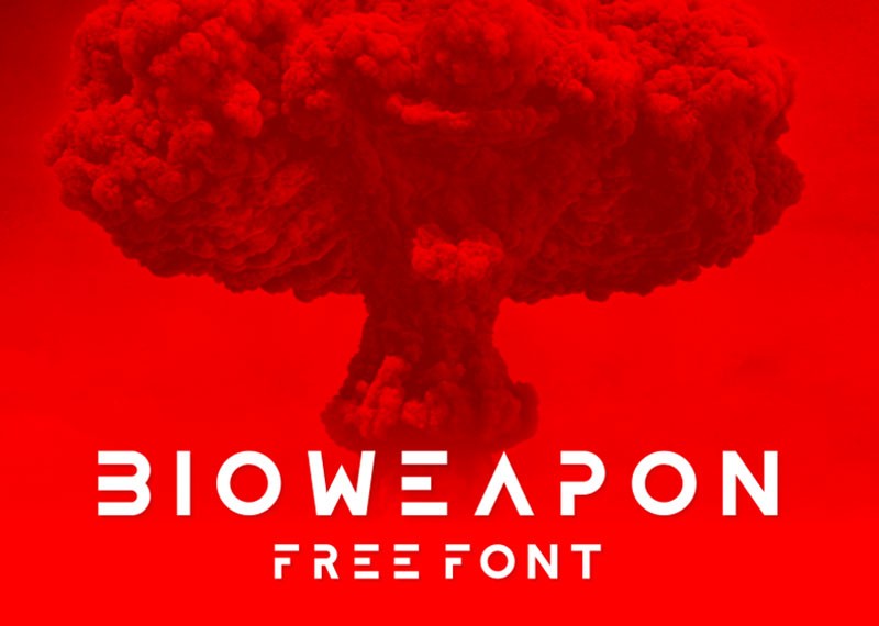 BIOWEAPON海报英文标题字体，免费可商用 设计素材 第1张