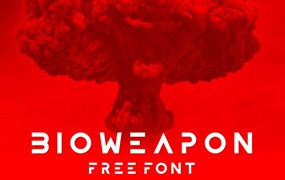 BIOWEAPON海报英文标题字体，免费可商用